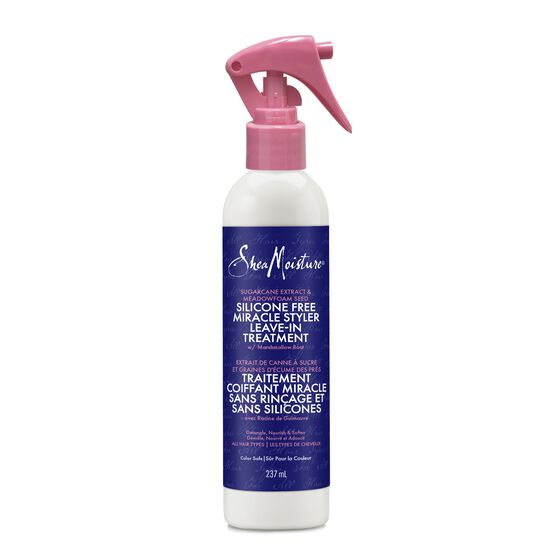 SHEAMOISTURE Sugarcane Extract & Meadowfoam Seed Silicone Free Miracle Styler Leave-In Treatment 8 OZ