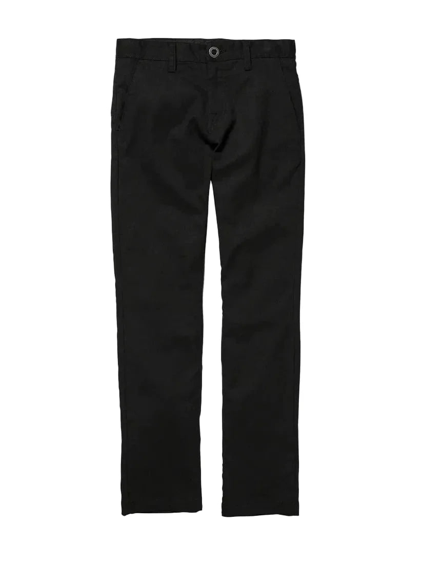 Volcom 'Frickin' Modern Straight Chino Pants - Black (KIDS)