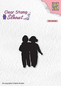 Tampon Transparent Silhouette Amis Proches