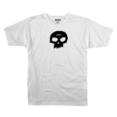 Zero 'Single Skull' Tee - White/Black
