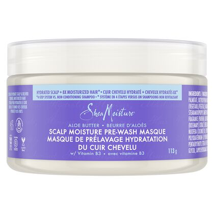 MASQUE PRÉ-LAVAGE HYDRATANT POUR LE CUIR CHEVELU SHEAMOISTURE 4 OZ