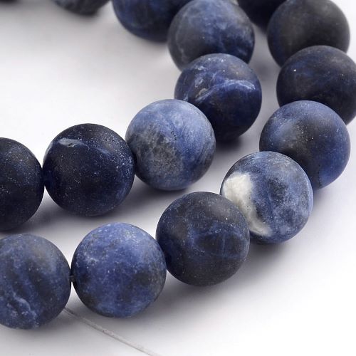 Perles de Sodalite Givrée
