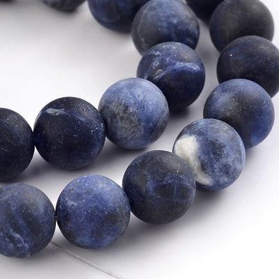 Sodalite Frosted Gemstone Bead