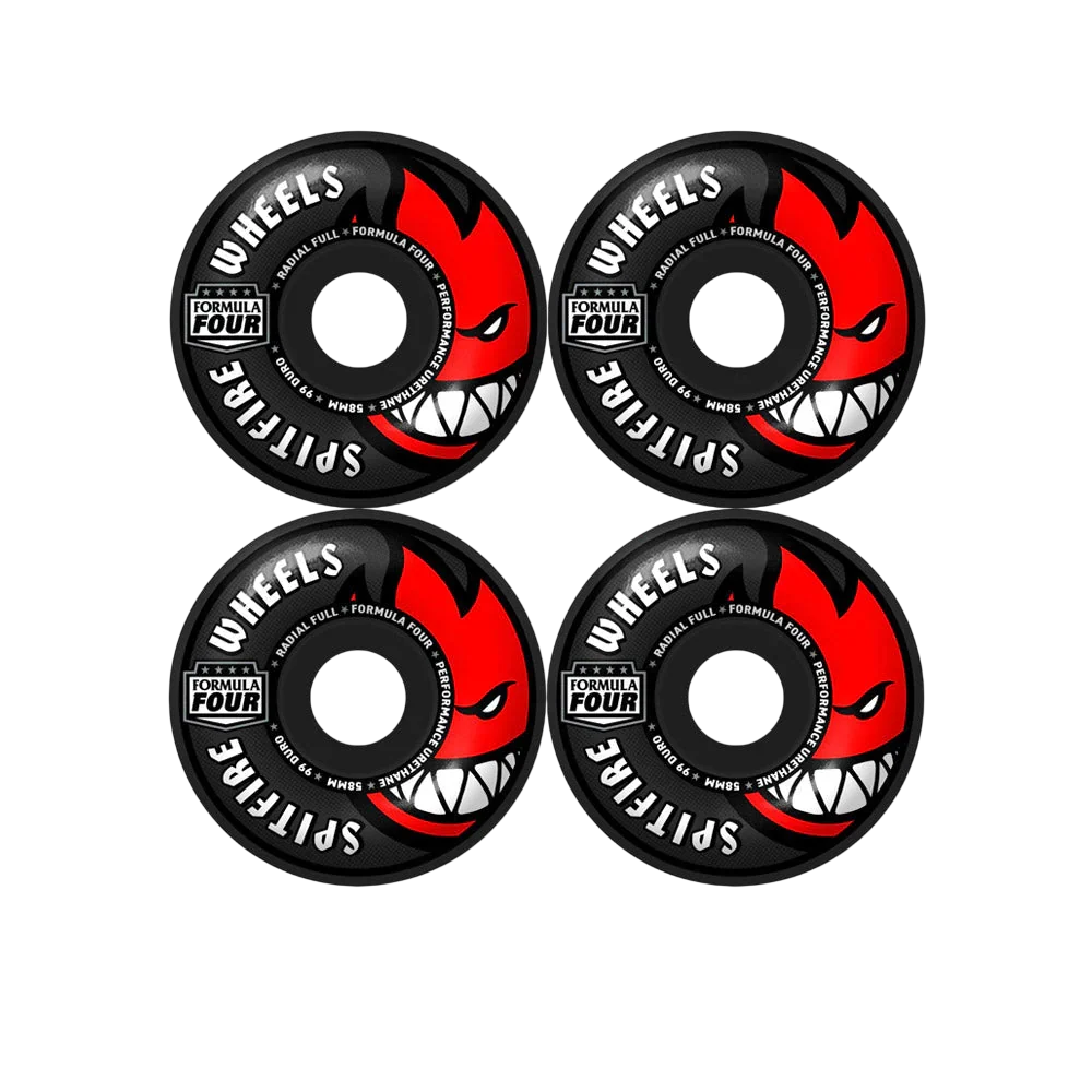 Roues Spitfire 'Formula Four' 99A Radial Full 58MM - Noir