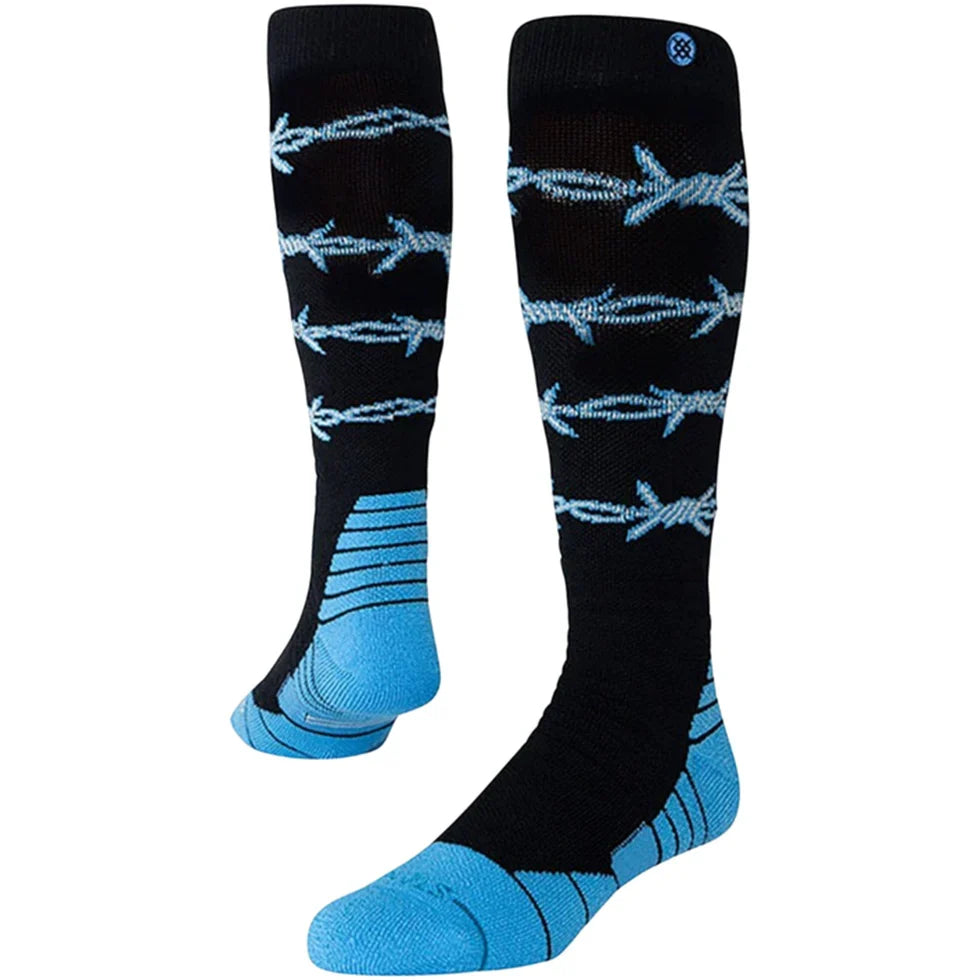 Chaussettes de ski Stance 'Barbed Wire' Mi-Mollet en Polyester - Bleu