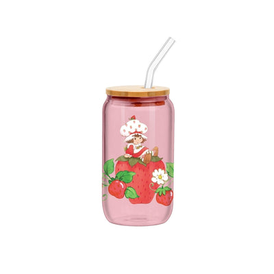 Strawberry Shortcake Sitting Strawberry 16oz Glass Tumbler