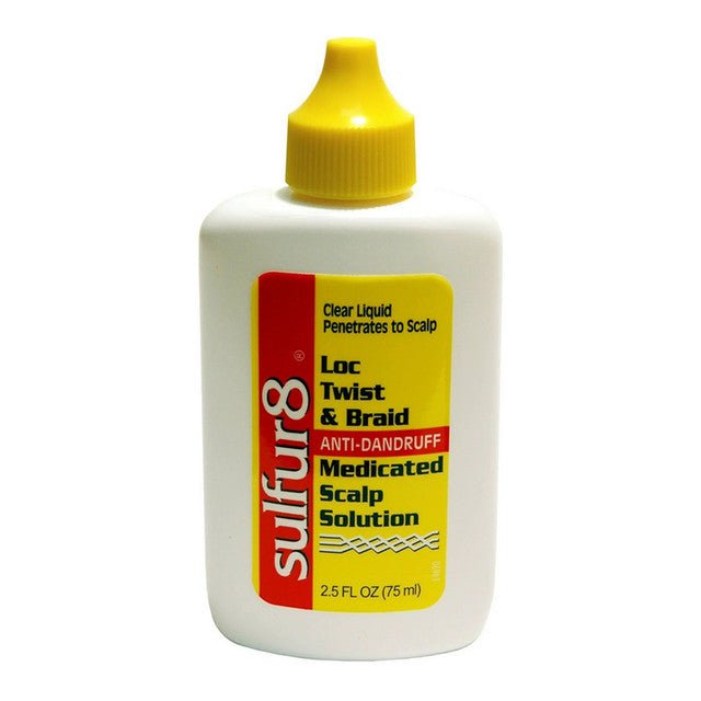 SULFUR 8 Loc Twist and Braid Anti-Dandruff Medicated Scalp Solution, 2.5 Oz