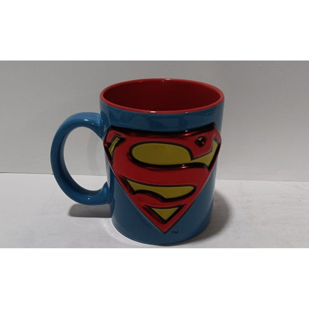 Tasse en céramique 20 oz avec logo Superman en relief argenté