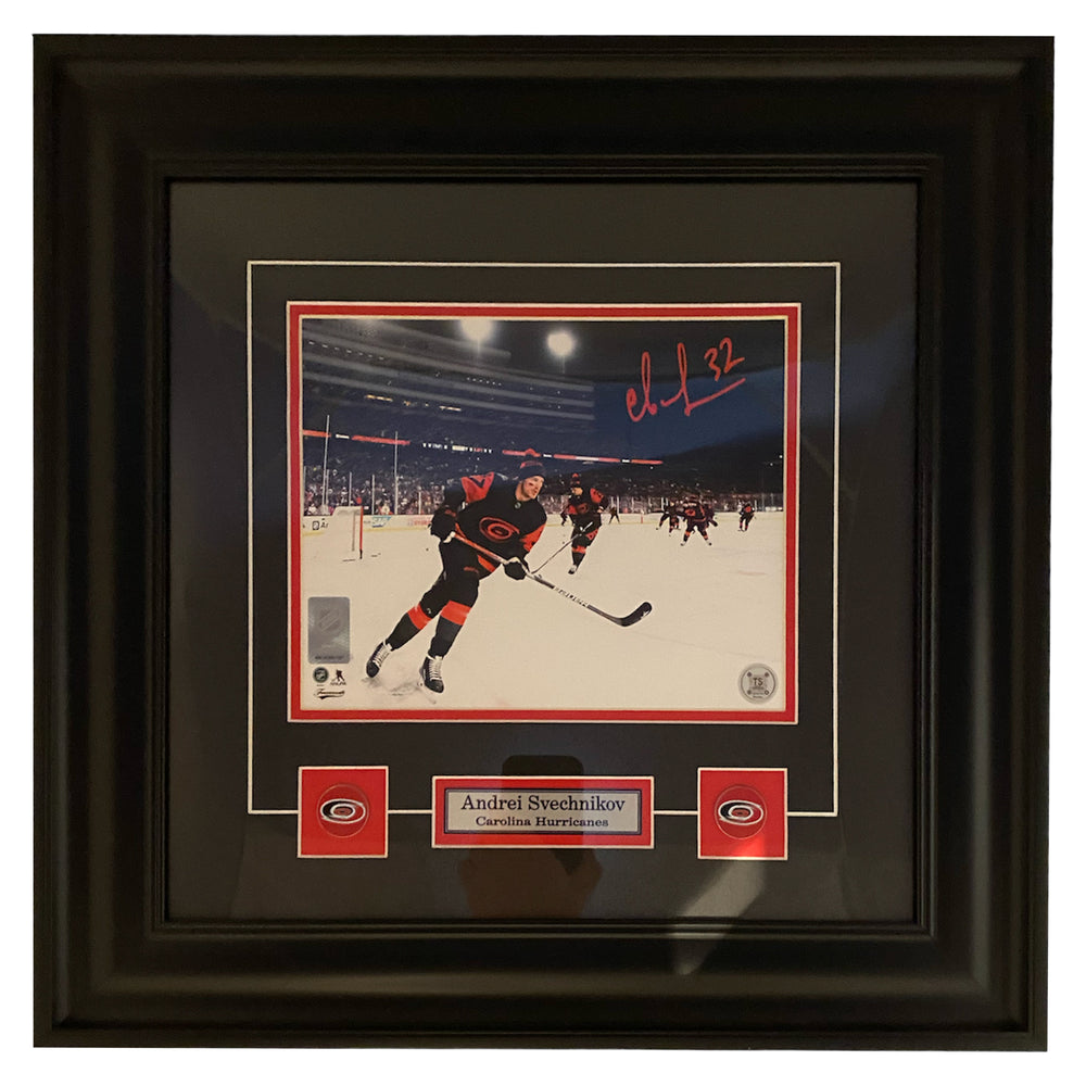 Andrei Svechnikov Autographed Carolina Hurricanes 2023 Stadium Series Framed 8x10 Photo