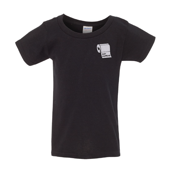 Toddler "Shit Happens" Embroidered T-Shirt
