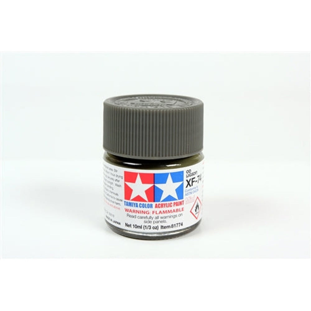 Tamiya Acrylique XF-74 Vert Olive Mat Bouteille Mini 10 ml (1/3 oz)