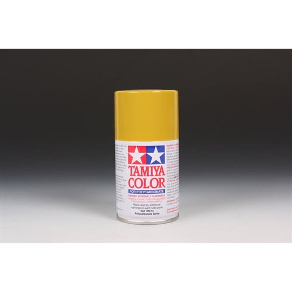 Peinture en aérosol Tamiya PS-56 Jaune Moutarde pour polycarbonate 100 ml