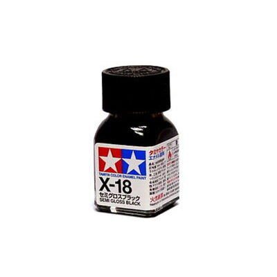 Tamiya Laque EX-18 Noir Satiné Bouteille Mini 10 ml (1/3 oz)