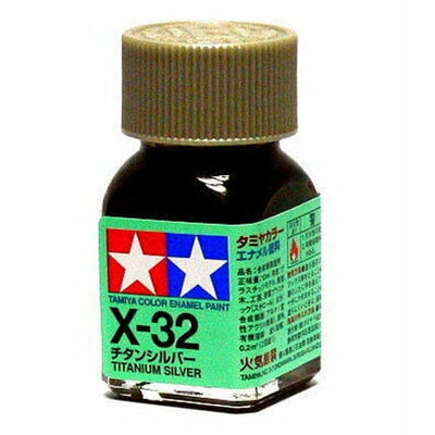 Tamiya Enamel EX-32 Argent Titane Mini Bouteille 10mL (1/3oz)