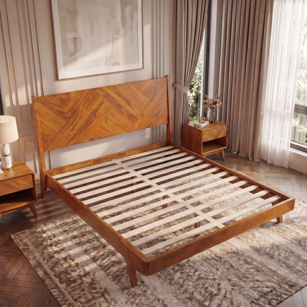 Structure de lit en bois massif Gazelle