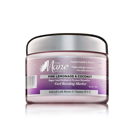 THE MANE CHOICE Pink Lemonade & Coconut Super Anti-Oxidant & Texture Beautifier Curl Boosting Sherbet 12OZ