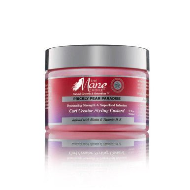 THE MANE CHOICE  CRÈME COIFFANTE CUSTARD CRÉATRICE DE BOUCLES AU FIGUIER DE BARBARIE PARADISE 340G