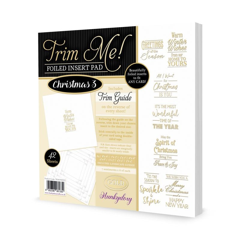 Trim Me! Foiled Insert Pad - Christmas 3 Gold — Ecstasy Crafts