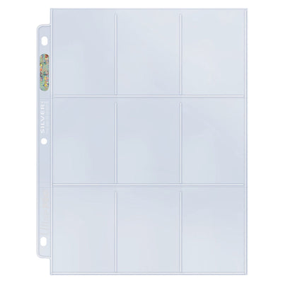 Ultra Pro Silver Series 9-Pocket Page for Standard Size Cards Each