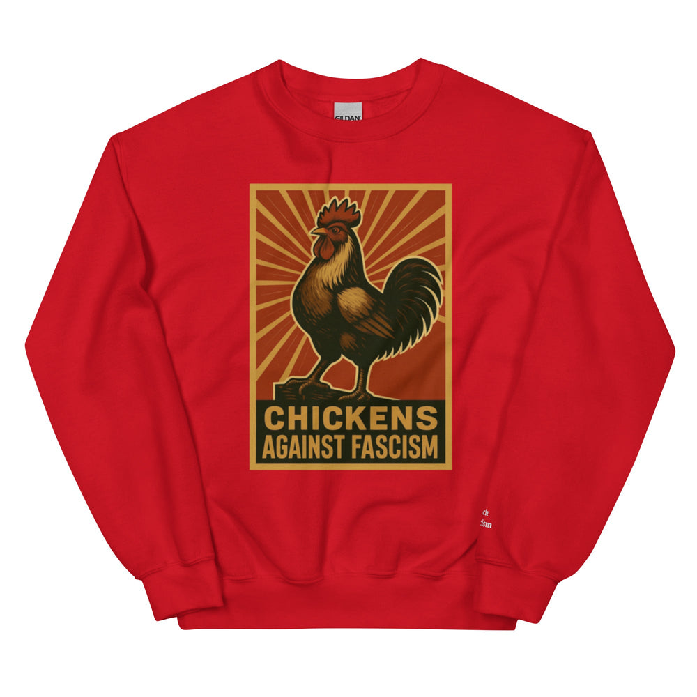 Retro Chickens Against Fascism Unisex Sweatshirt