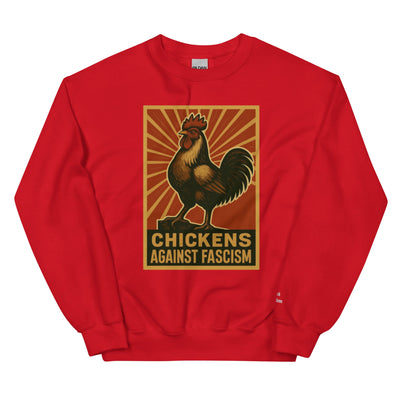 Retro Chickens Against Fascism Unisex Sweatshirt