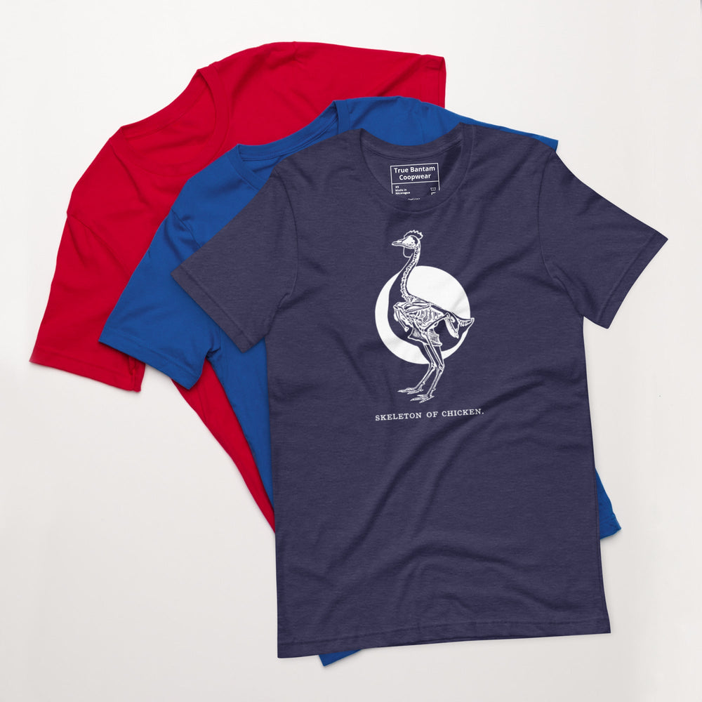 T-shirt unisexe Squelette de Poulet Rétro