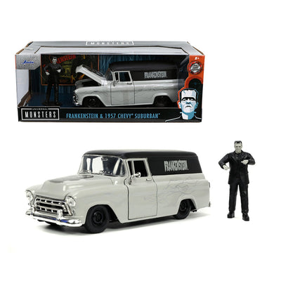 Monstres Universels Frankenstein & Chevrolet Suburban 1957 Échelle 1:24 Moulé sous pression