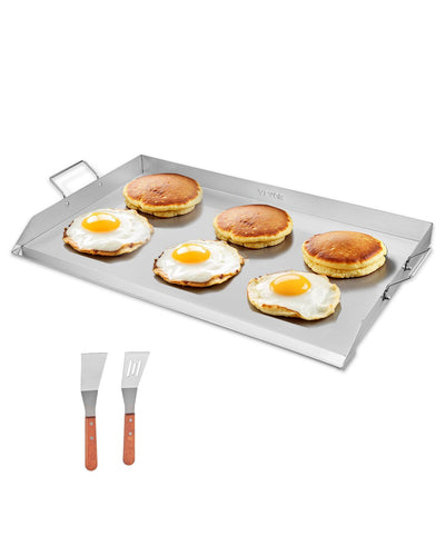 VEVOR Plaque de cuisson à surface plane 36x22 po en acier inoxydable, poêle de cuisson universelle pour barbecue