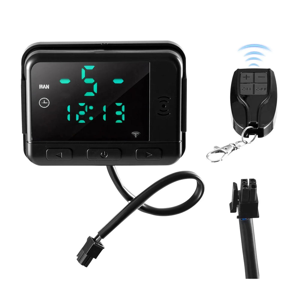 Contrôleur de chauffage à air diesel VEVOR – Interrupteur thermostat universel DC5V avec écran LCD et télécommande, compatible avec les chauffages diesel 2 kW/5 kW/8 kW