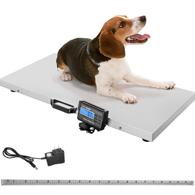 VEVOR Balance numérique pour bétail 500 kg x 100 g, grande balance vétérinaire pour animaux de compagnie, plateforme en acier inoxydable, balance postale électronique, balance robuste pour grands chiens, porcs, moutons, chèvres