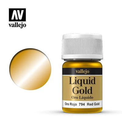 Vallejo 70794 Or Liquide (à base d'alcool) Or Rouge 35ml NIB