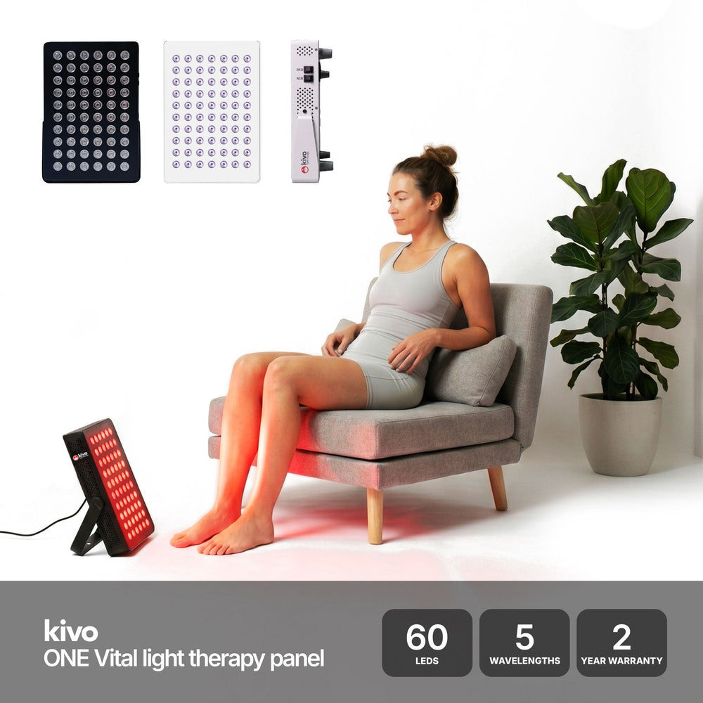 Kivo Vital 300 : Panneau de luminothérapie rouge portable + support intégré
