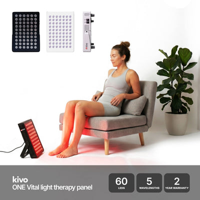 Kivo Vital 300: Portable Small Red Light Therapy Panel + Integrated Stand