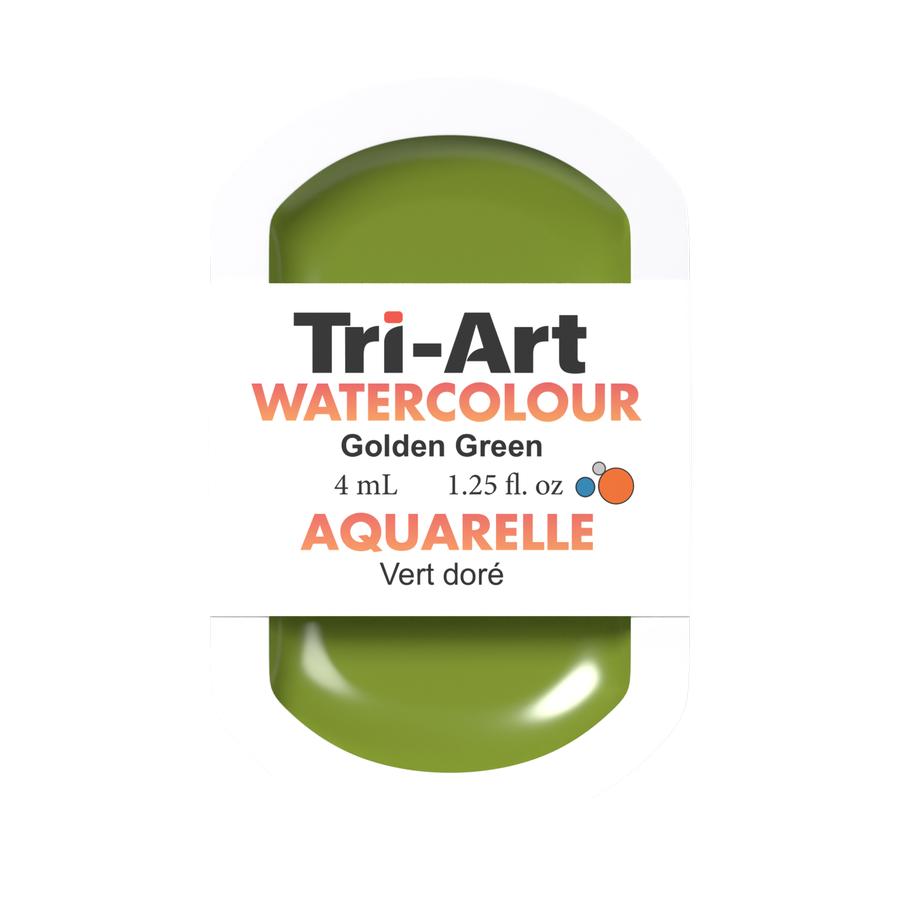 Tri-Art Couleurs aquarelle en godet - Vert doré - 4 ml