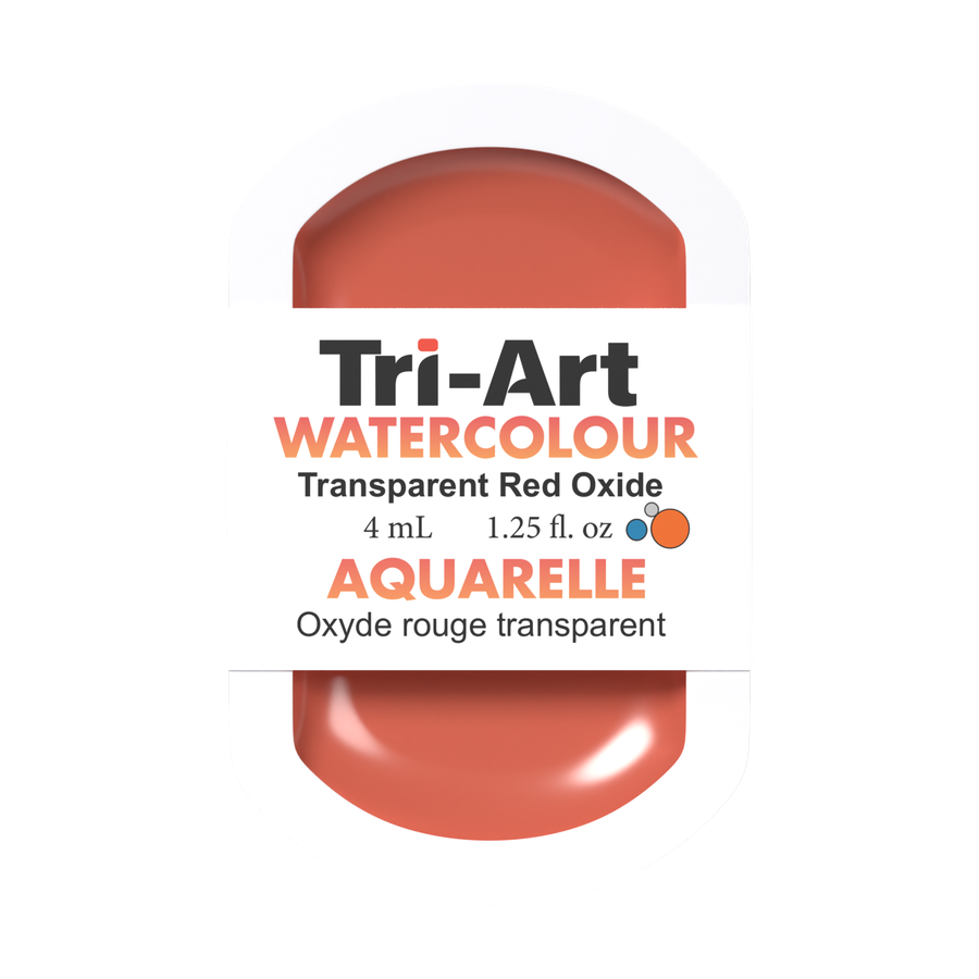 Tri-Art Godets d'aquarelle - Oxyde de fer rouge transparent - 4 ml