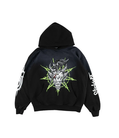 Welcome x Slipknot 'Ravenous' Sun Fade Hoodie - Black Fade