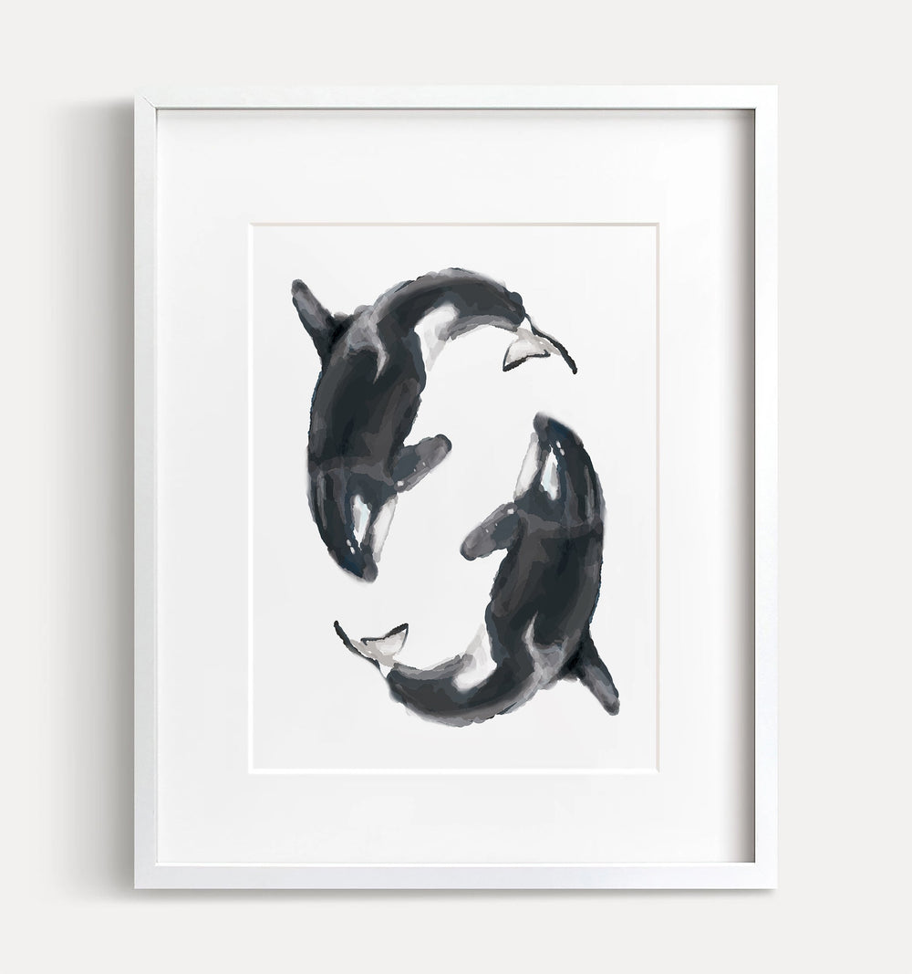 Impression d'art de baleine