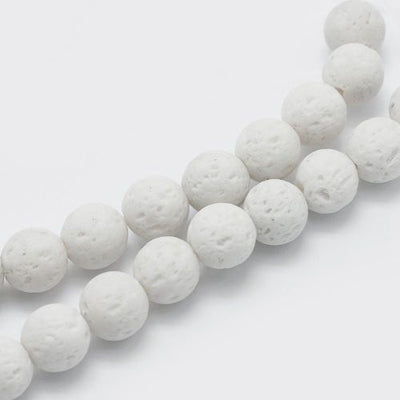 White Lava Beads