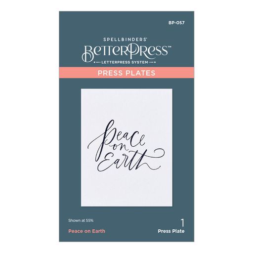 Planche d'impression "Peace on Earth" de la collection de Noël BetterPress