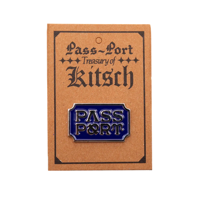 Épingle Passport 'Yearbook Logo' - Bleu Royal/Argent Antique
